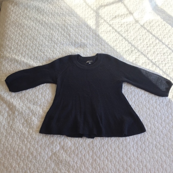 Yessica Sweaters - Navy Peplum Sweater
